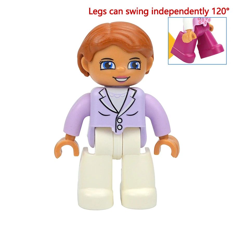 Premium Family Block Figures & Compatible Brick Toy Set - Large Building Block Figures for Kids, Includes Farmer, Pirate