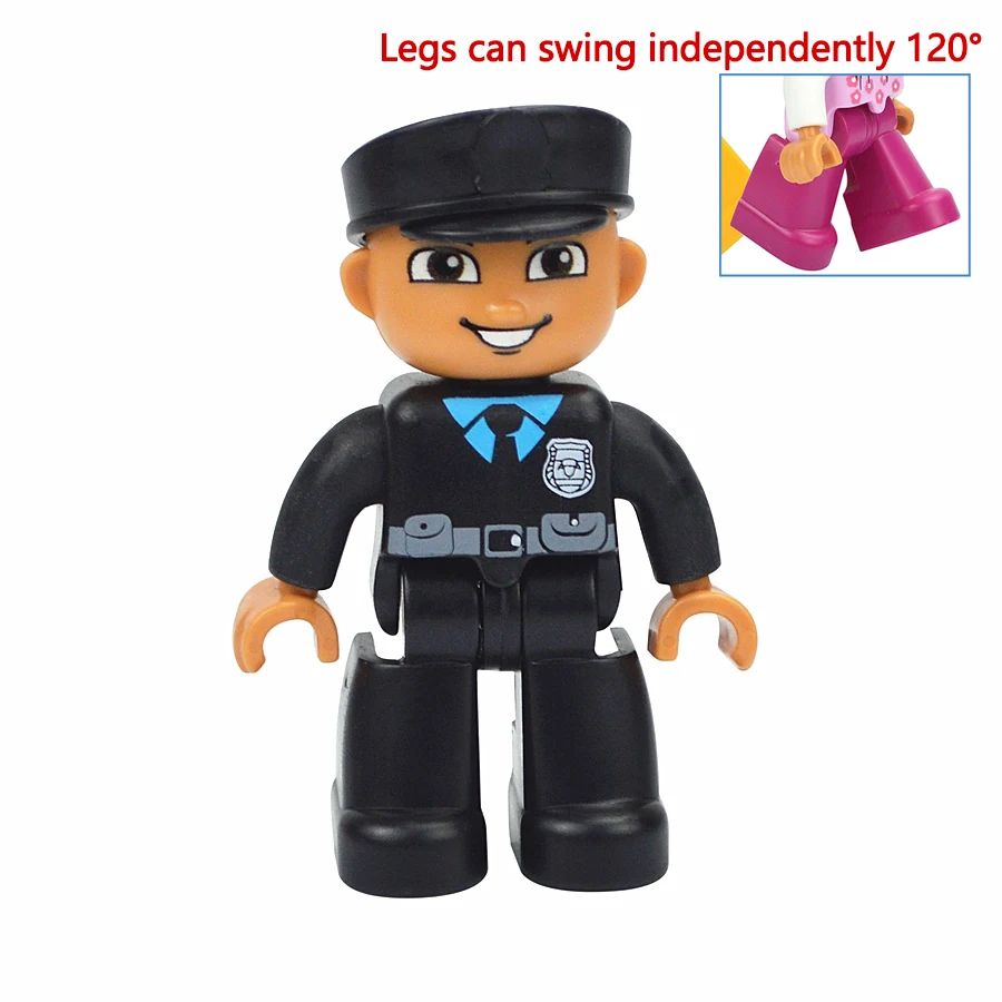 Premium Family Block Figures & Compatible Brick Toy Set - Large Building Block Figures for Kids, Includes Farmer, Pirate