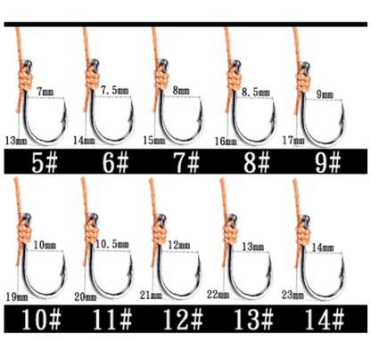 whKMRESA High-Carbon Steel Fishing Hook Rig Set with Swivels & Lure Strings (5–14