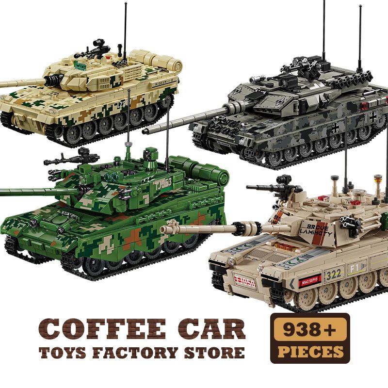 WW2 Military Tank Building Blocks Set Army Vehicle Model Toy for Kids and Collectors