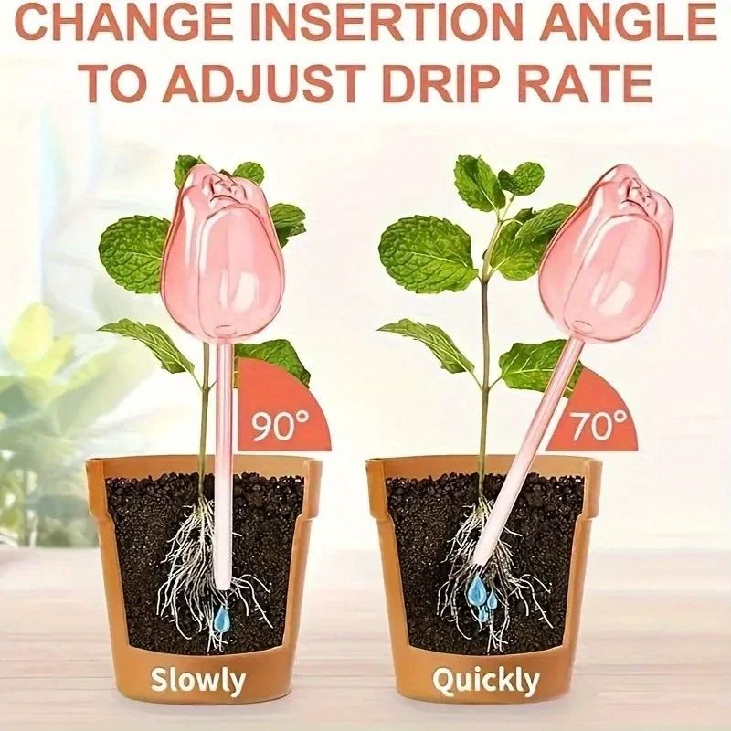Tulip Watering Globes for Plants – Automatic Self-Watering System for Indoor & Outdoor Use