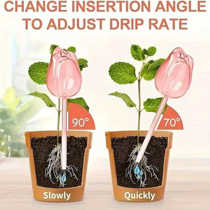 Tulip Watering Globes for Plants – Automatic Self-Watering System for Indoor & Outdoor Use