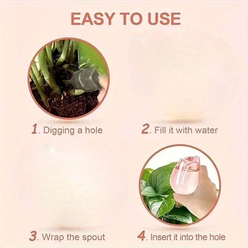 Tulip Watering Globes for Plants – Automatic Self-Watering System for Indoor & Outdoor Use