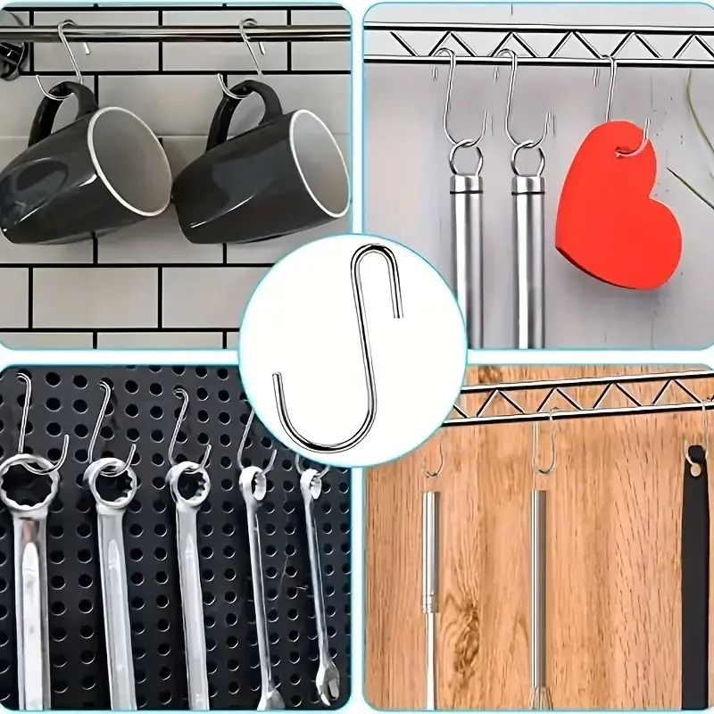 4 Heavy-Duty Black Fence Hooks for Hanging Plants, Bird Feeders & Lanterns – Indoor/Outdoor Use