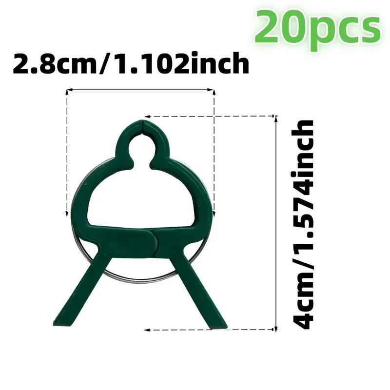 20pcs Adjustable Plant Clips - Reusable Garden Supports for Vines, Tomatoes & Flowers