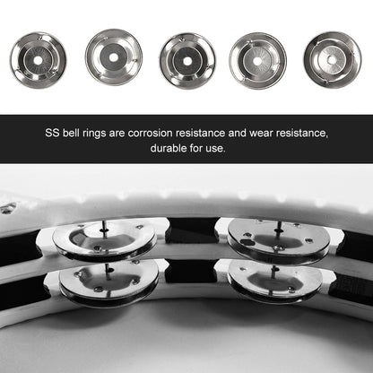 Double Row Tambourine Jingle Ring, Stainless Steel Drum Cymbal Ring