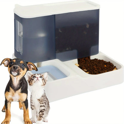 Automatic 2-in-1 Pet Feeder, Keep Your Cat and Dog Hydrated and Fed