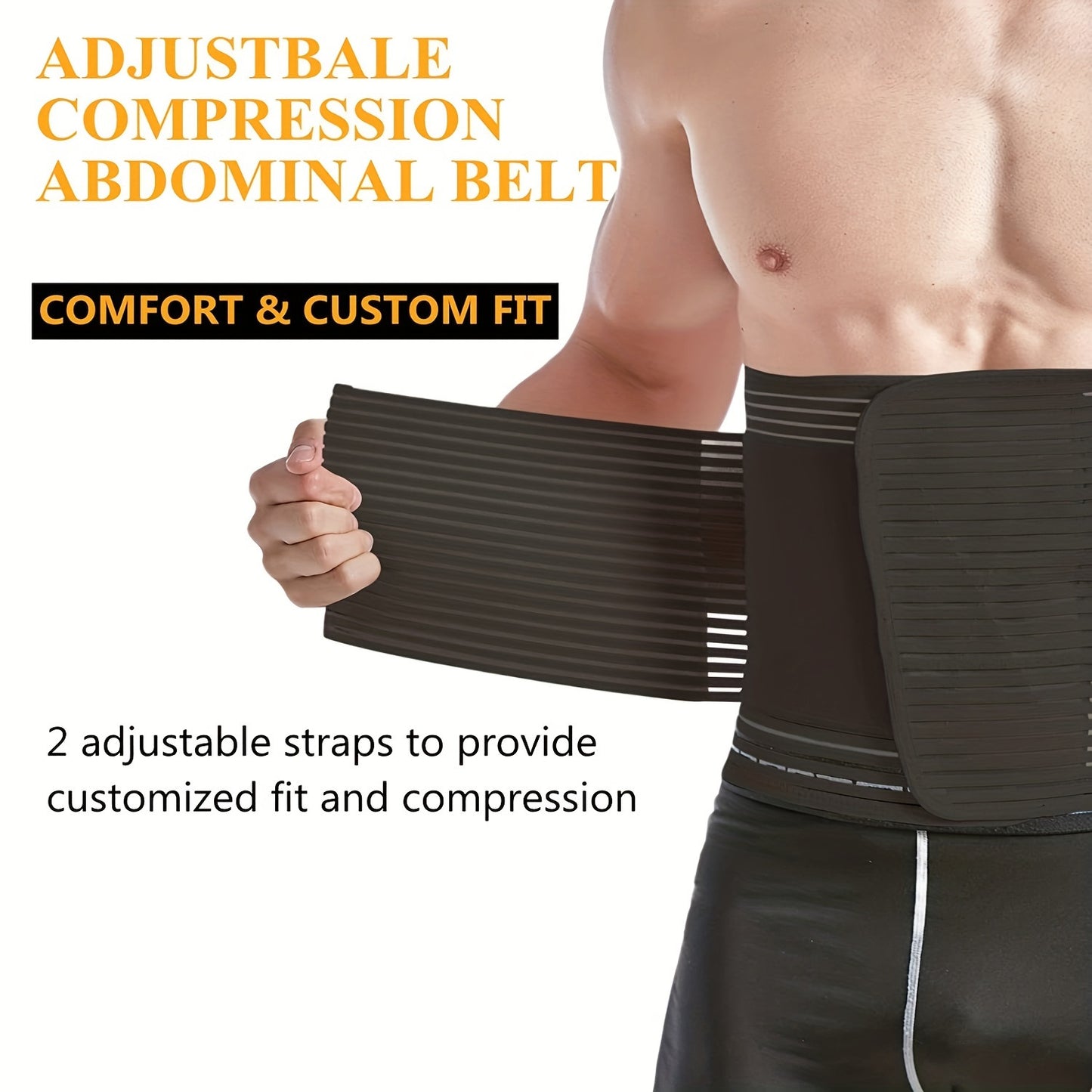 Adjustable Abdominal Binder for Men & Women Post Surgery Compression Wrap for Hernia & Abdomen Support