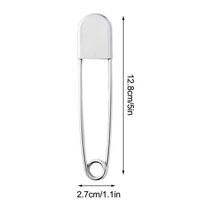 Large Stainless Steel Safety Pin – Durable, Rust-Resistant DIY Sewing Tool for Fixing Files