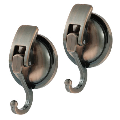 Heavy-Duty Suction Cup Hooks (2-Pack), No-Drill Shower & Kitchen Vacuum Hooks
