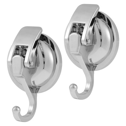 Heavy-Duty Suction Cup Hooks (2-Pack), No-Drill Shower & Kitchen Vacuum Hooks
