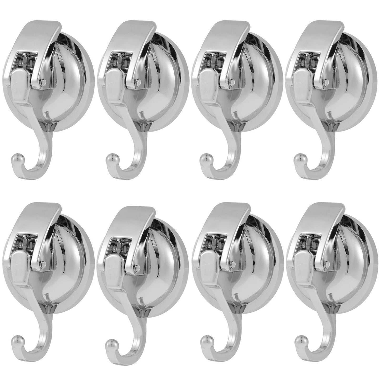 Heavy-Duty Suction Cup Hooks (2-Pack), No-Drill Shower & Kitchen Vacuum Hooks