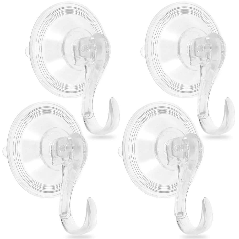 Heavy-Duty Suction Cup Hooks (2-Pack), No-Drill Shower & Kitchen Vacuum Hooks