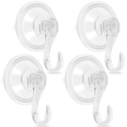 Heavy-Duty Suction Cup Hooks (2-Pack), No-Drill Shower & Kitchen Vacuum Hooks