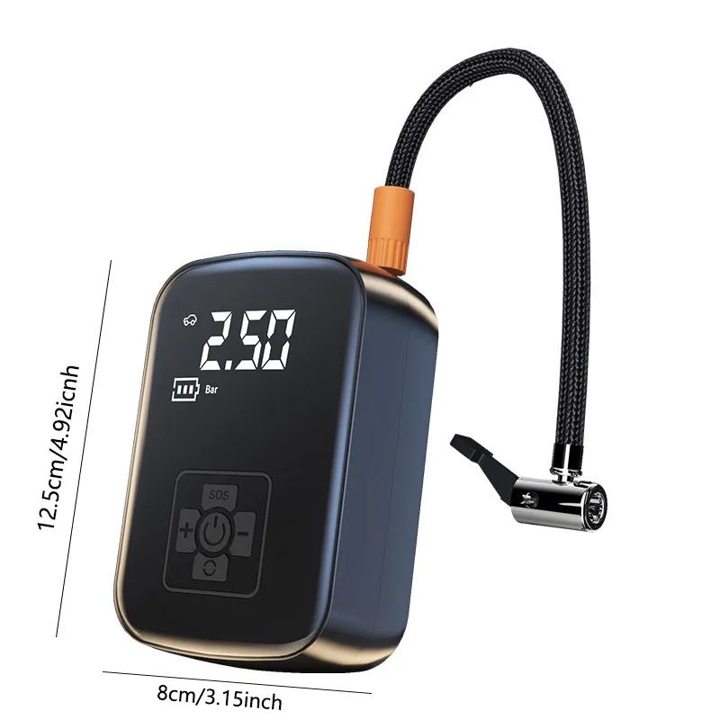 Wireless Car Air Compressor Tire Inflator with Digital Pressure Gauge for Car, Motorcycle, Bicycle, Balls and Inflatable
