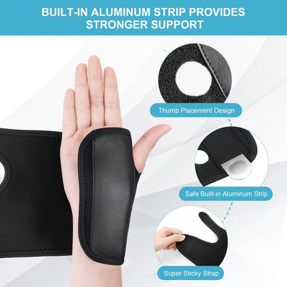 Wrist Brace for Carpal Tunnel Relief Left & Right Hand, Pain Relief Night Sleep Support for Men & Women