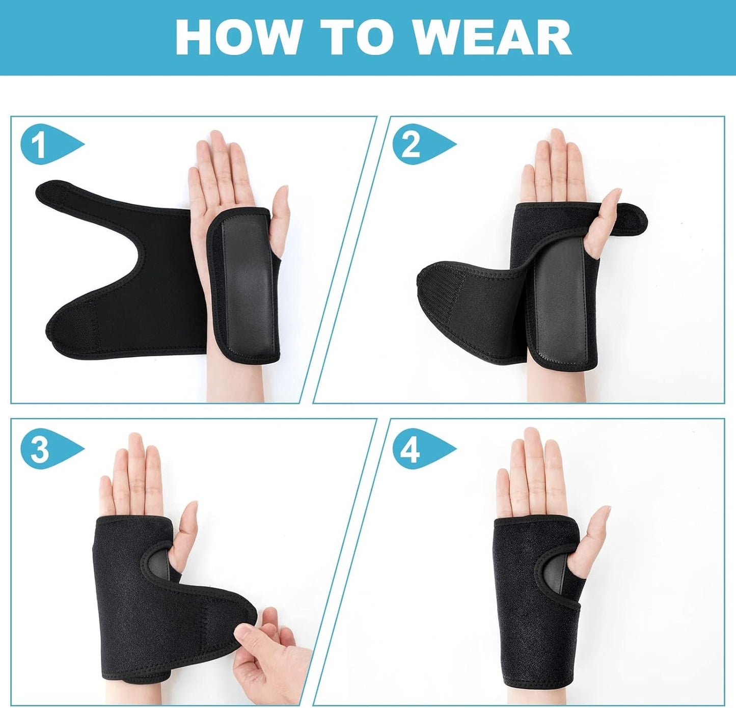 Wrist Brace for Carpal Tunnel Relief Left & Right Hand, Pain Relief Night Sleep Support for Men & Women
