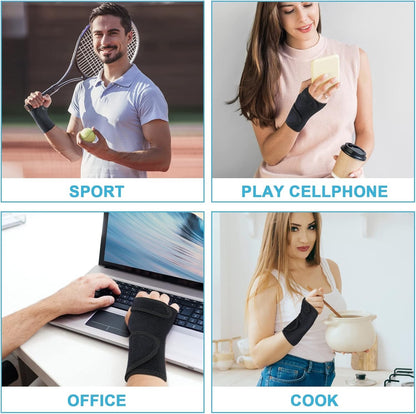 Wrist Brace for Carpal Tunnel Relief Left & Right Hand, Pain Relief Night Sleep Support for Men & Women