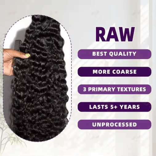 30–34 Inch Deep Wave Virgin Human Hair Bundles, Raw Unprocessed Double Weft