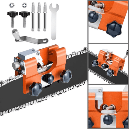 Portable Chainsaw Chain Sharpening Jig, Hand Crank Timberline Sharpener Tool Set for Timely and Accurate Chainsaw