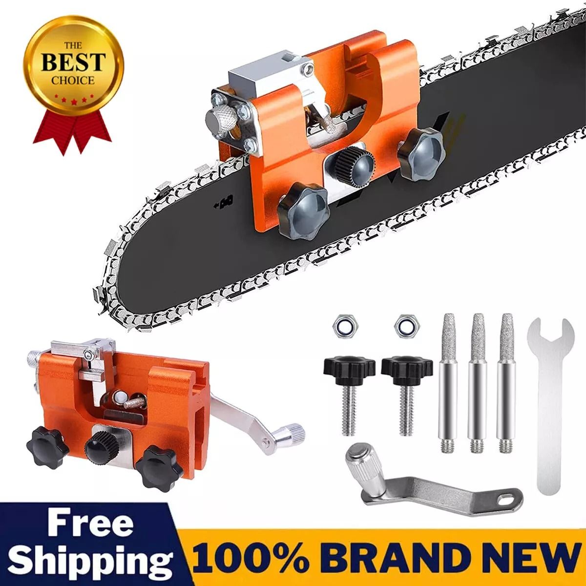 Portable Chainsaw Chain Sharpening Jig, Hand Crank Timberline Sharpener Tool Set for Timely and Accurate Chainsaw