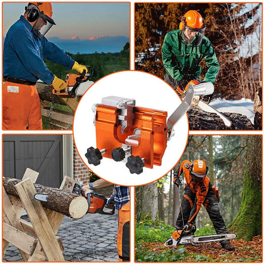 Portable Chainsaw Chain Sharpening Jig, Hand Crank Timberline Sharpener Tool Set for Timely and Accurate Chainsaw