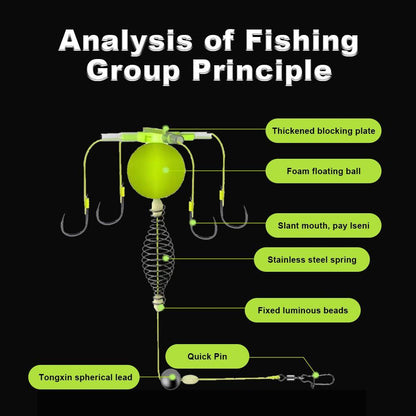 Fishing Bait Cage with Anti-Winding Hook & Float Line Feeder Sinker for Efficient Fishing