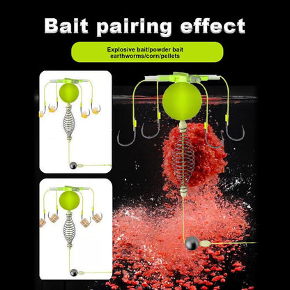 Fishing Bait Cage with Anti-Winding Hook & Float Line Feeder Sinker for Efficient Fishing
