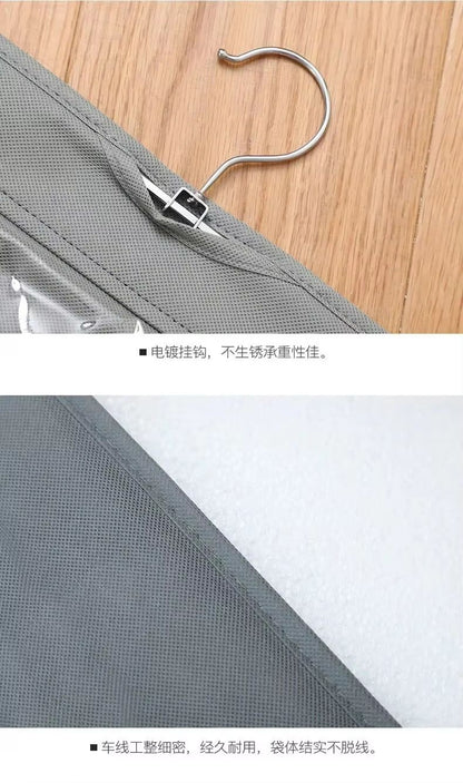 Transparent Hanging Handbag and Shoe Storage Organizer with Hanger