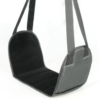SkyRest Comfort Sling – Airplane Foot Hammock with Memory Foam Pad & Adjustable Strap