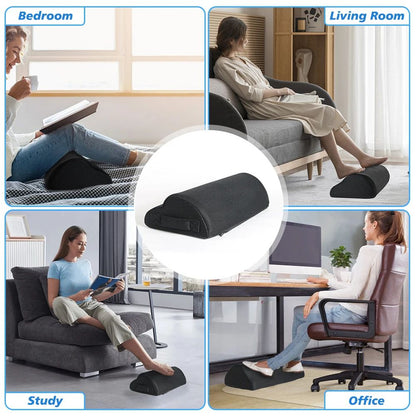 ComfortRise Memory Support – Memory Foam Office Foot Rest & Under Desk Leg Elevation Pillow