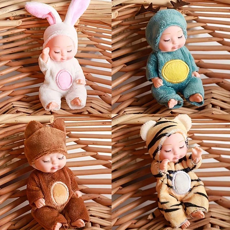 DreamPaws Mini Reborn Animal Doll – Realistic Sleeping Animal Doll Plush Collectible