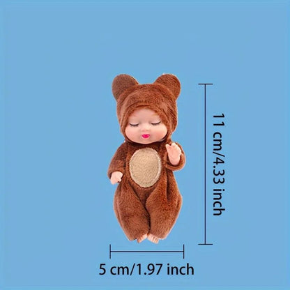 DreamPaws Mini Reborn Animal Doll – Realistic Sleeping Animal Doll Plush Collectible