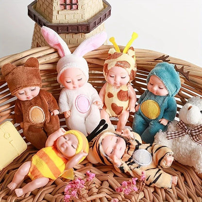 DreamPaws Mini Reborn Animal Doll – Realistic Sleeping Animal Doll Plush Collectible