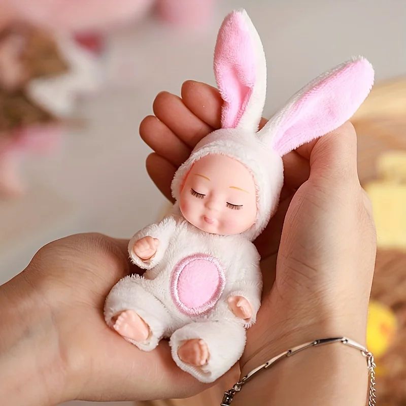 DreamPaws Mini Reborn Animal Doll – Realistic Sleeping Animal Doll Plush Collectible