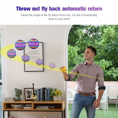 Interactive LED Hover Sphere Toy – Hand-Controlled 360° Flying Ball for Kids