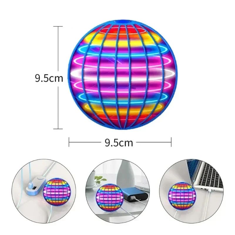 Interactive LED Hover Sphere Toy – Hand-Controlled 360° Flying Ball for Kids