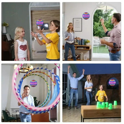 Interactive LED Hover Sphere Toy – Hand-Controlled 360° Flying Ball for Kids