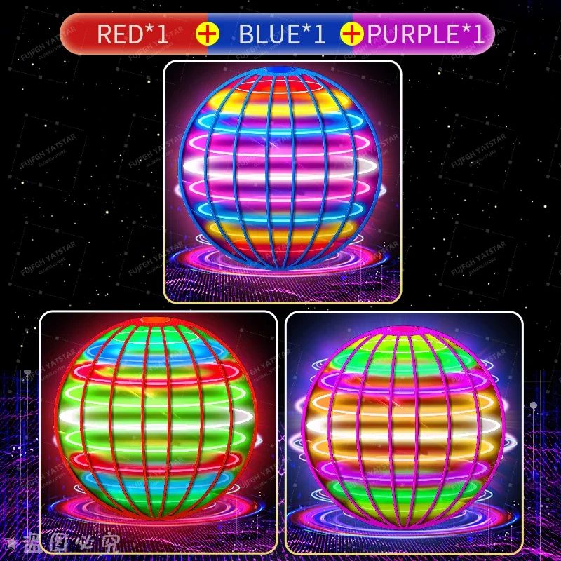 Interactive LED Hover Sphere Toy – Hand-Controlled 360° Flying Ball for Kids