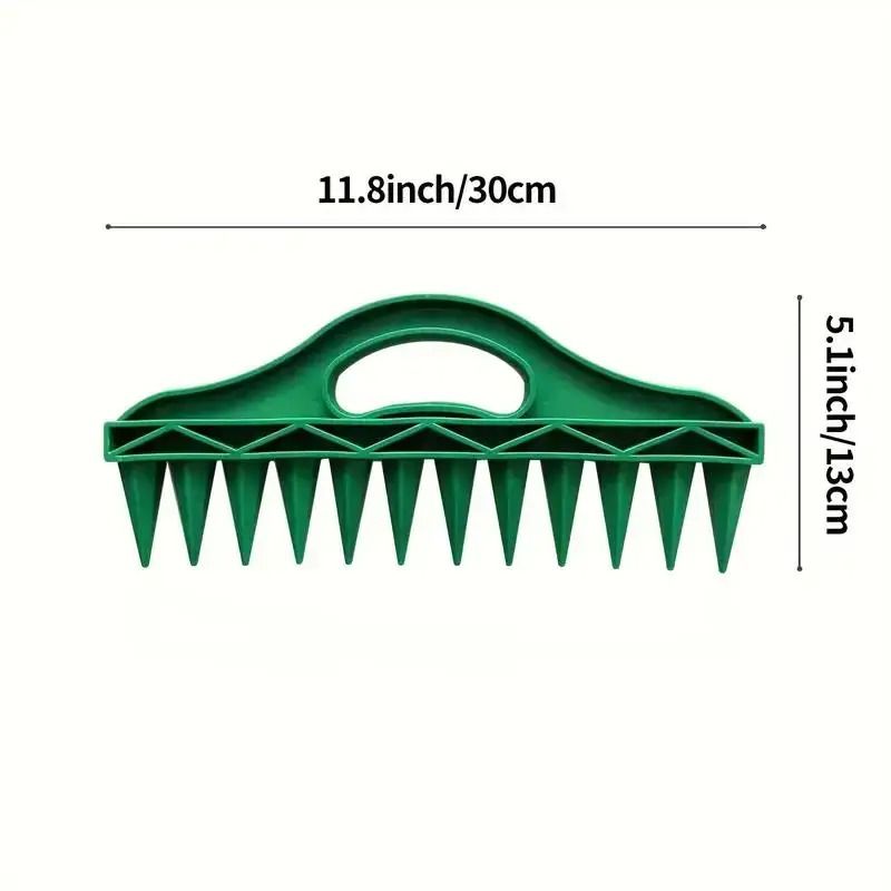 12-Hole Quick Seed Planter – High-Efficiency Garden Dibber with Ergonomic Handle