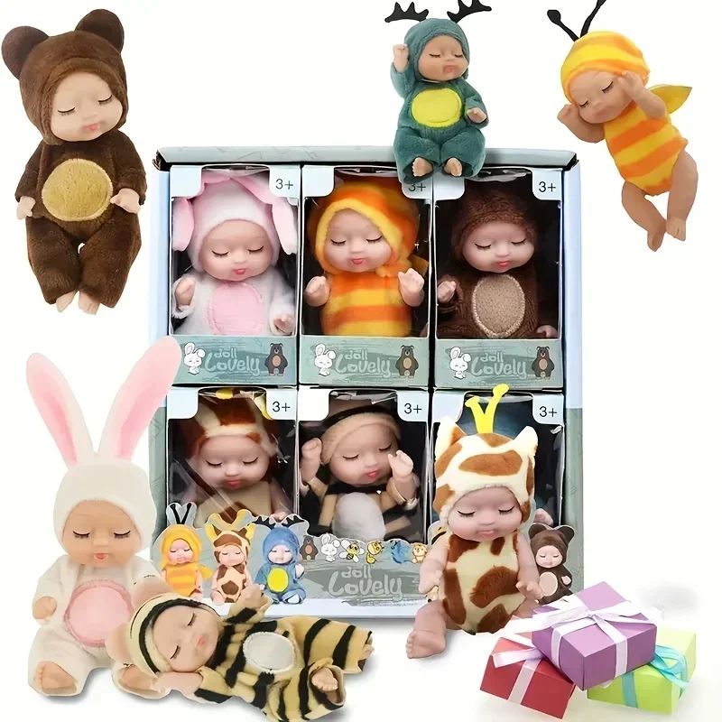 Dreamland Pajama Fairy Baby Doll Set - 6-Piece baby doll set with Cute Animal Princess Dolls