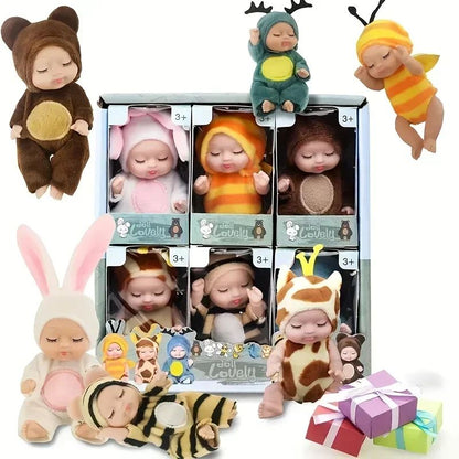 Dreamland Pajama Fairy Baby Doll Set - 6-Piece baby doll set with Cute Animal Princess Dolls