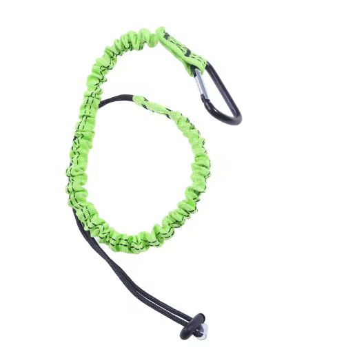 Professional Safety Lanyard with Elastic Buffer and Carabiner High Altitude Anti Fall Protection Belt
