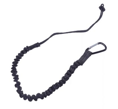 Professional Safety Lanyard with Elastic Buffer and Carabiner High Altitude Anti Fall Protection Belt