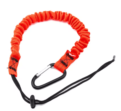 Professional Safety Lanyard with Elastic Buffer and Carabiner High Altitude Anti Fall Protection Belt