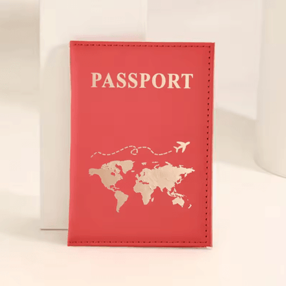 PU Leather Passport Holder Travel Wallet Multifunctional Document and Card Organizer