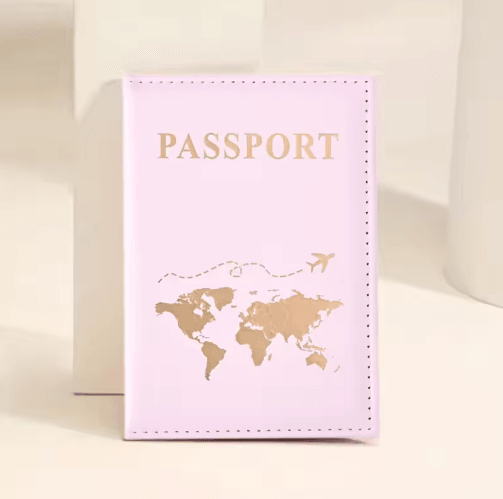 PU Leather Passport Holder Travel Wallet Multifunctional Document and Card Organizer