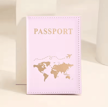 PU Leather Passport Holder Travel Wallet Multifunctional Document and Card Organizer