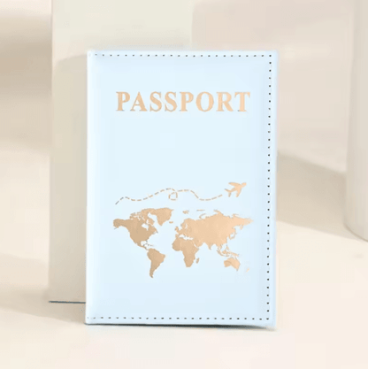 PU Leather Passport Holder Travel Wallet Multifunctional Document and Card Organizer