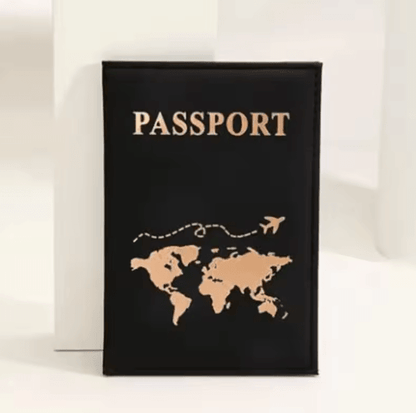 PU Leather Passport Holder Travel Wallet Multifunctional Document and Card Organizer